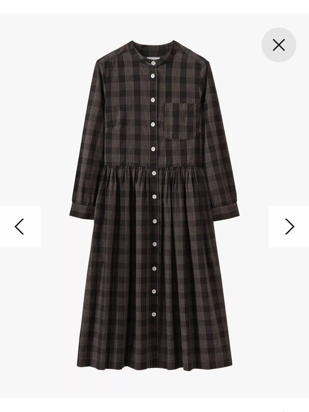 TOAST Plaid cottagecore long sleeve dress